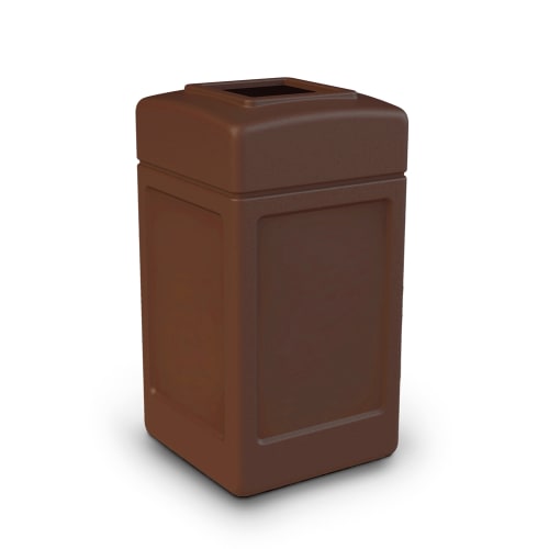 Commercial Zone PolyTec 42 Gallon Trash Can, Brown